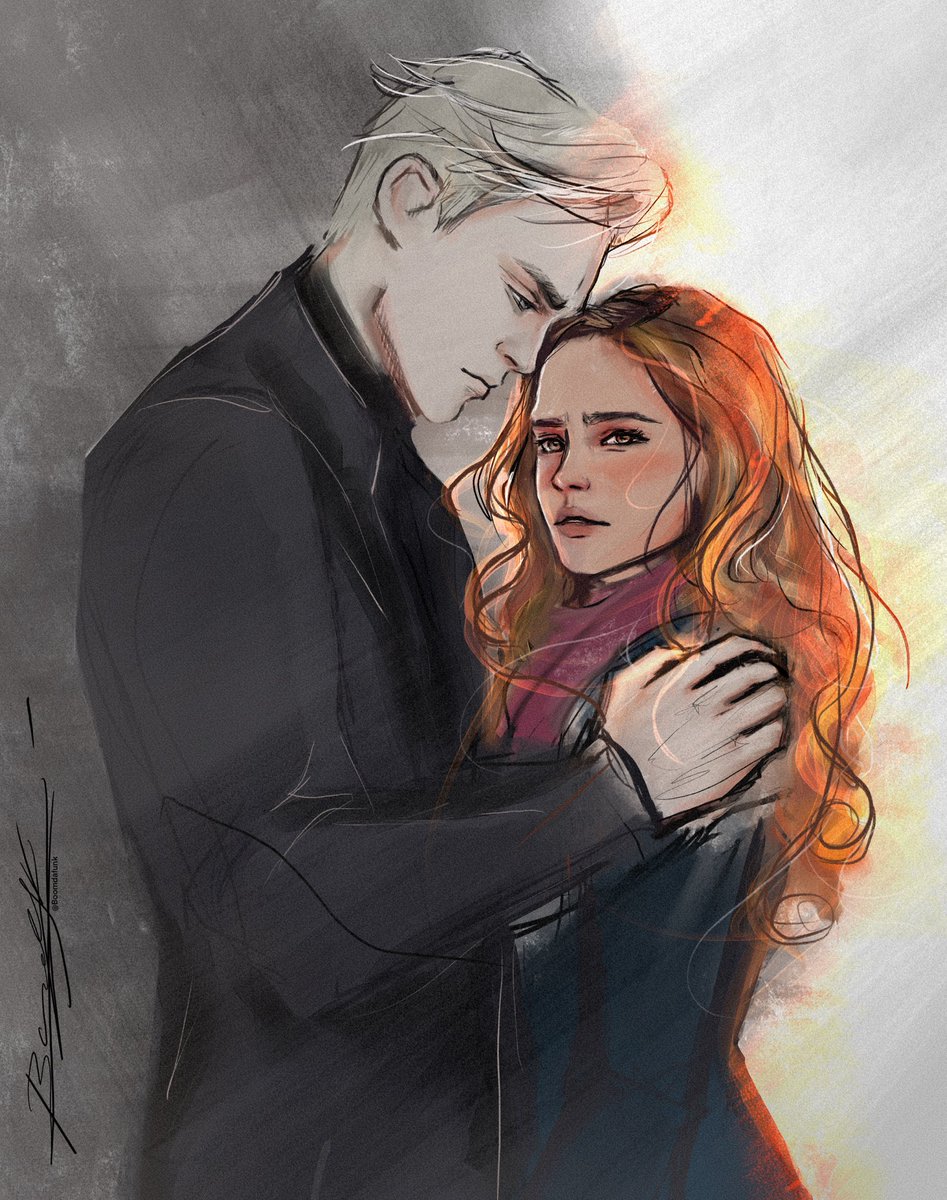 Some #dramione for your sunday :) #DracoMalfoy #hermione #fanart