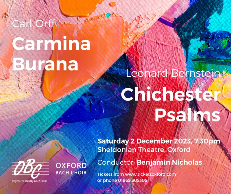 Our new season rehearsals begin tomorrow! We start with Carmina Burana & Chichester Psalms - how amazing is that?! If interested & you want to come to our Open Rehearsals tomorrow or next Monday 9 Oct, do contact Pia at membership@oxfordbachchoir.org for more details.