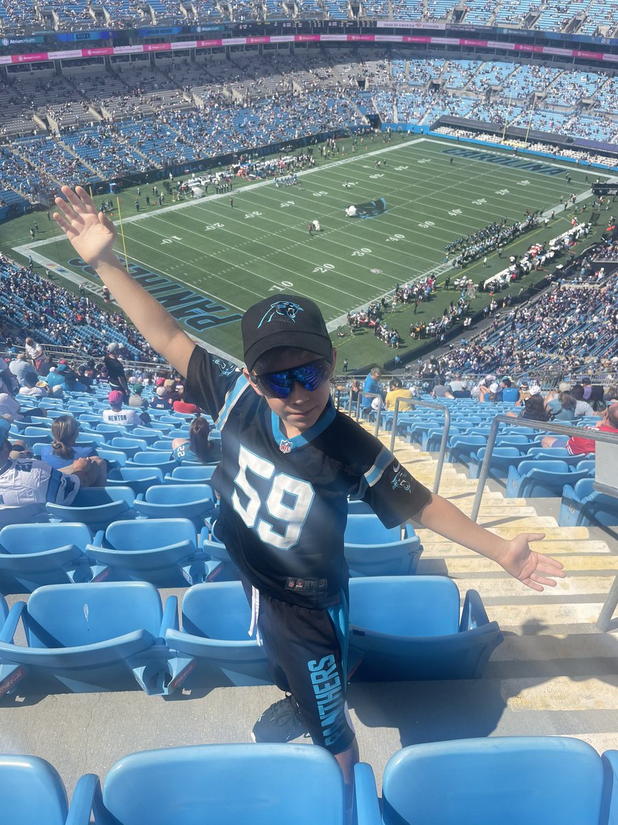 This guy is ready for his first ever NFL game, cheering on his favorite team at home! #KeepPounding