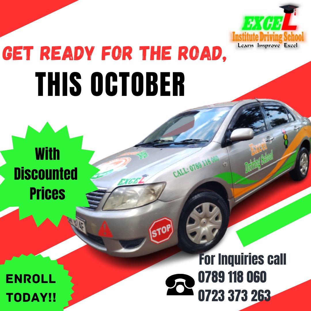 DriveExcelNow's tweet photo. October is here with us!!! 🚘
Tutembelee kwa discounti yako
Kuwa wa kwanza kufurahia huduma zetu🚸🚘🚘 https://t.co/GYdHchlWKC