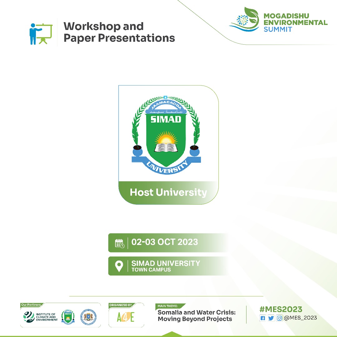 DaudUlusow's tweet photo. @SIMAD Hosting two days of engaging workshops and paper presentations for the #MES2023 Summit.

#SimadUniversity
#A4E
#watercrisis
#MES2023Workshops 
#PaperPresentations https://t.co/kUll2F8sVn