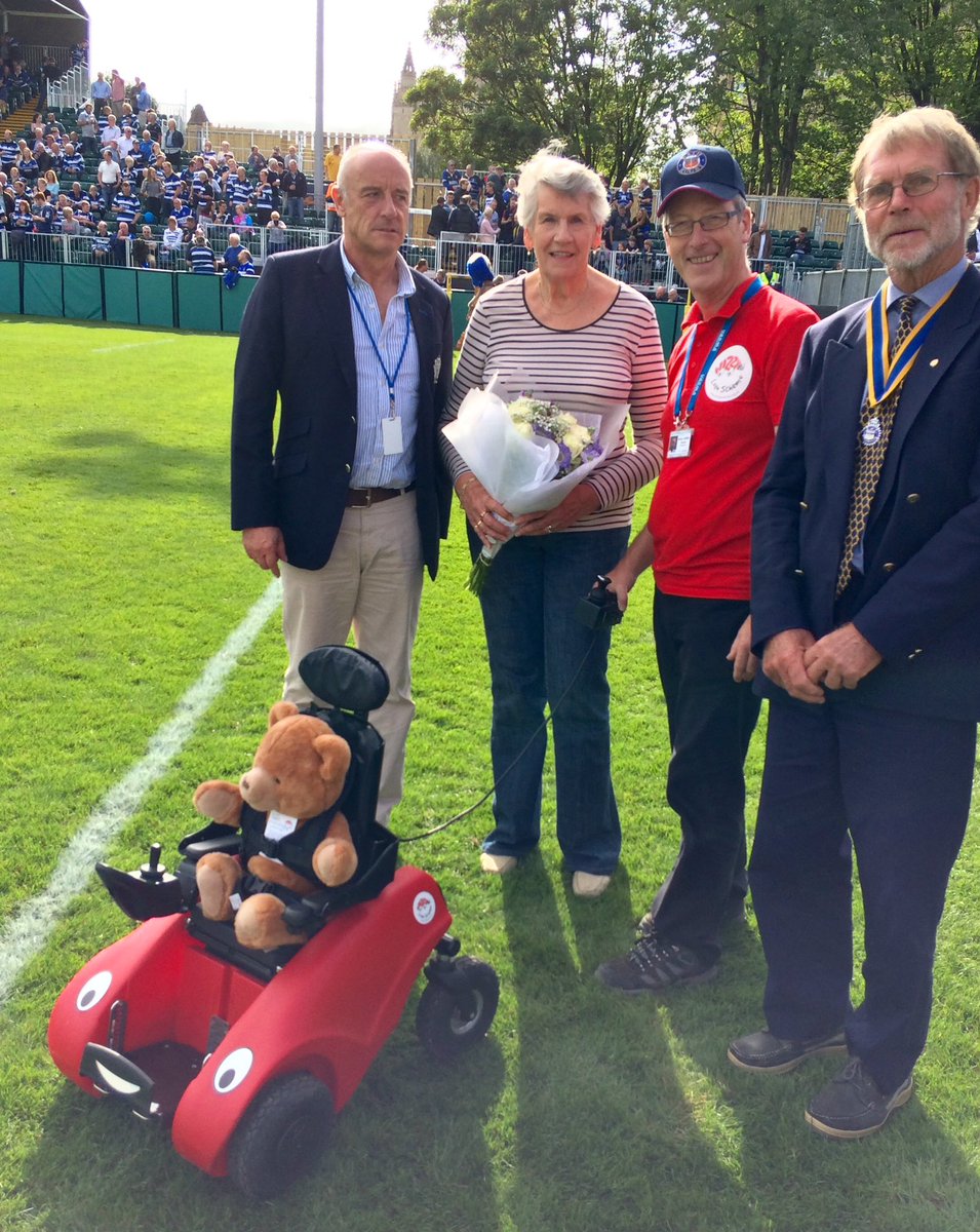 BathRotary's tweet photo. Reminds to have a Flashback to 2016 when we @BathRotary presented a #wizzybug to @DesignabilityUK on the pitch at halftime @BathRugby ! https://t.co/S0Hk0LXKfS
