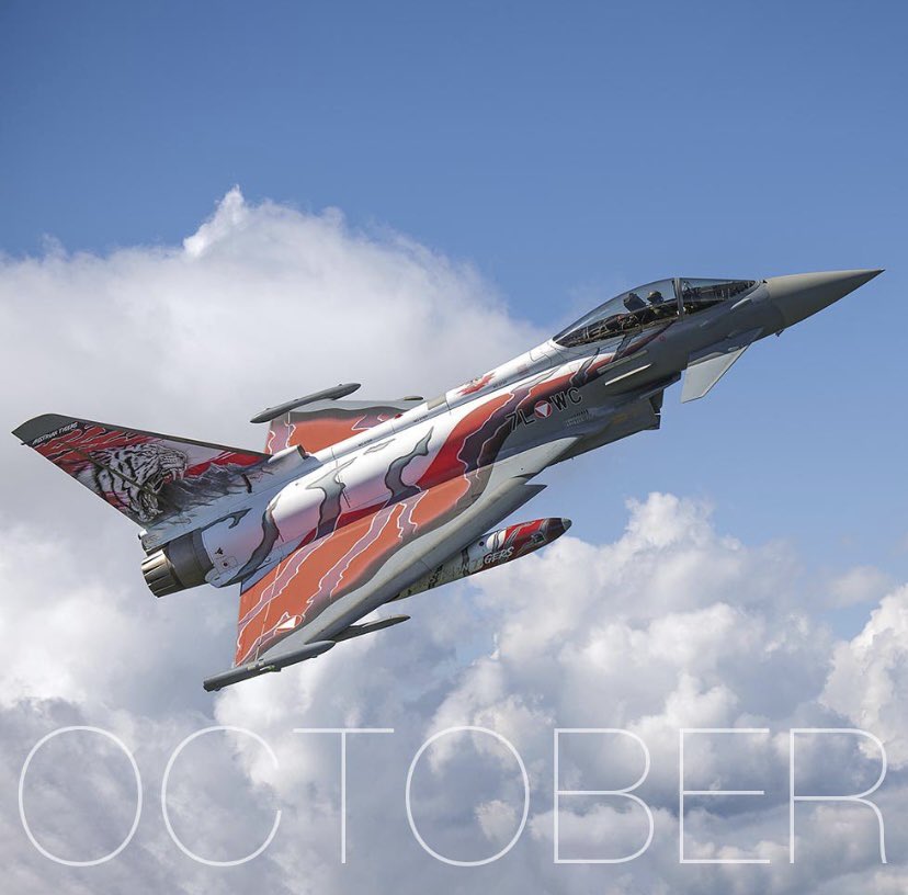 eurofighter's tweet photo. We’ve been ‘flying’ to show you this #October shot! 📸
Feast your eyes on the Austrian Air Force’s Typhoon complete with Tiger livery as it roared through the skies at Zeltweg Air Show 2022 🚀
📸 Horst Group
🔗https://t.co/p2IeJmQ3b6
#EFCalendar #NothingComesClose #CombatAir #Defence
