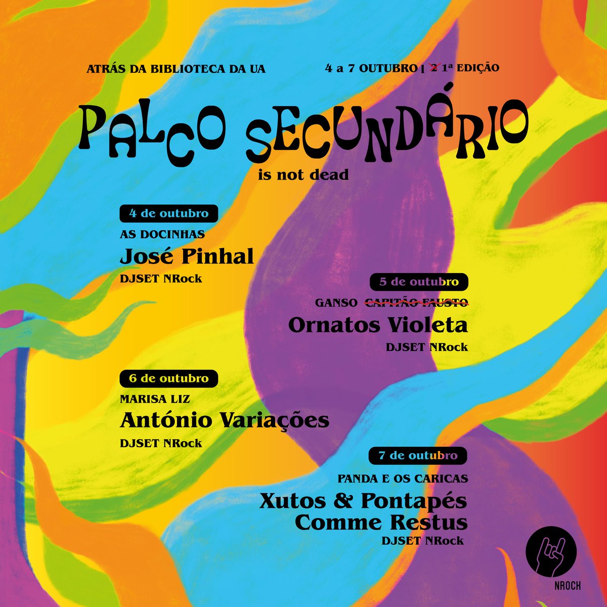 Não encontras artistas do teu agrado no cartaz do Integra-te? Não há problema. 
O NRock apresenta-te uma alternativa.
De 4 a 7 de outubro todos os caminhos vão dar ao Palco Secundário.