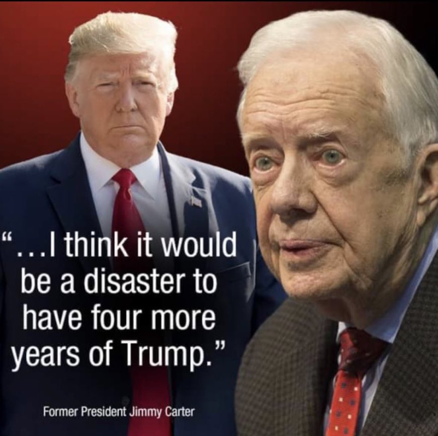 Retweet if you agree with former President Carter. 🤚🏽