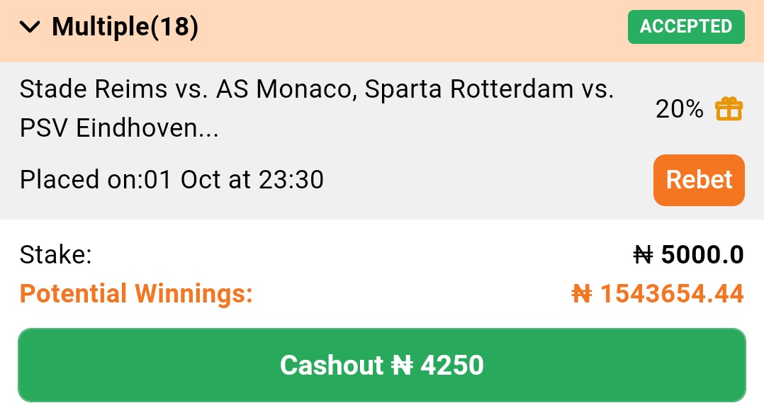 OlaseniFeyisayo's tweet photo. LONGSHOT ODDS ON BETCORRECT 

Booking code : 824MA8

Don’t have an account yet , Register now with the link below 👇 and get 100% bonus on your first and 2nd deposit 🔥🔥🔥🔥

Register here 👉🏻 https://t.co/xMgeFrdOWJ

5K GIVES YOU 1.5 MILLION 💚🥂 https://t.co/CdOdBLJU98