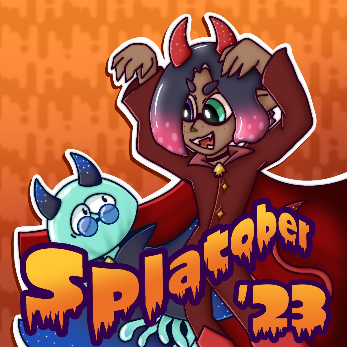 InkverseServer's tweet photo. It's spooky season! 🎃

Our Splatober 2023 event is happening all month long! Share your art each week to earn ghostly prizes—think you can complete each weekly prompt? 👻

Join-in on the fun today: https://t.co/Z6B14akmqQ

#Splatoon #Splatoon3 https://t.co/b3Zf6Ejn0i