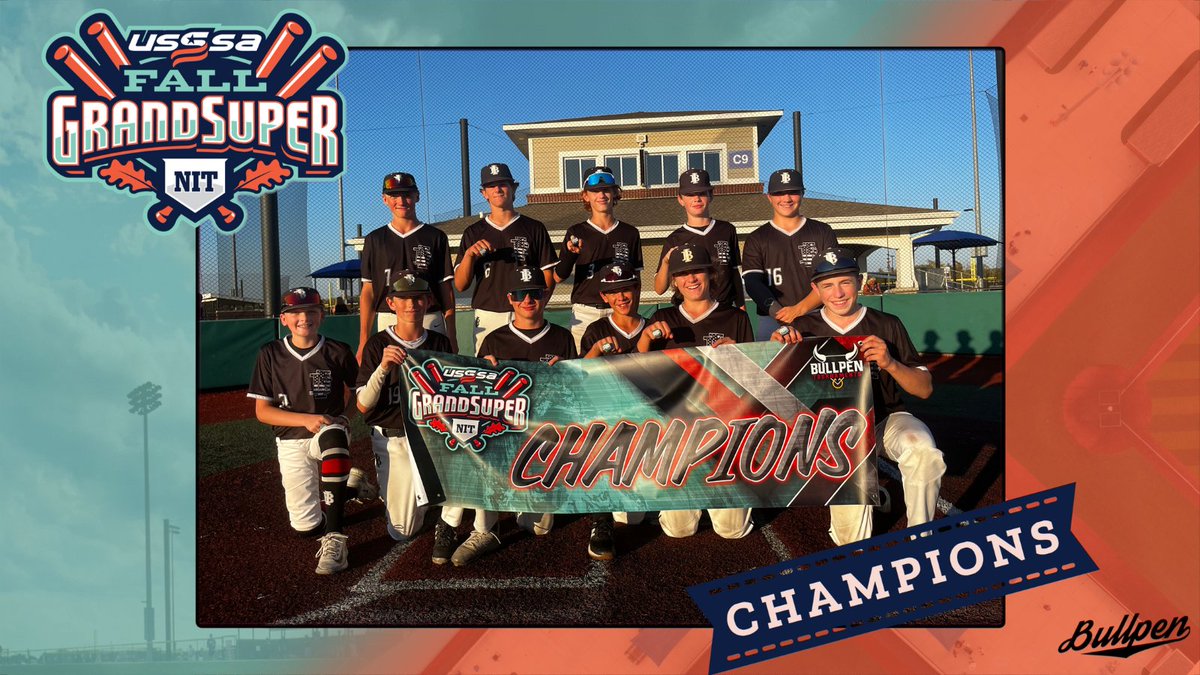 🏆Congratulations to the 2023 USSSA Fall Grand Super NIT 13u Open Champions, Indiana Bulls Black!!🏆 

#WhereBaseballMatters