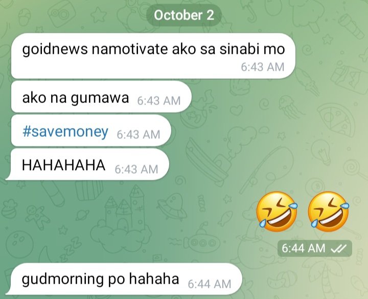 When your returnee client randomly updates you in the early hours of the morning 😂 Good morning sa ating lahat!