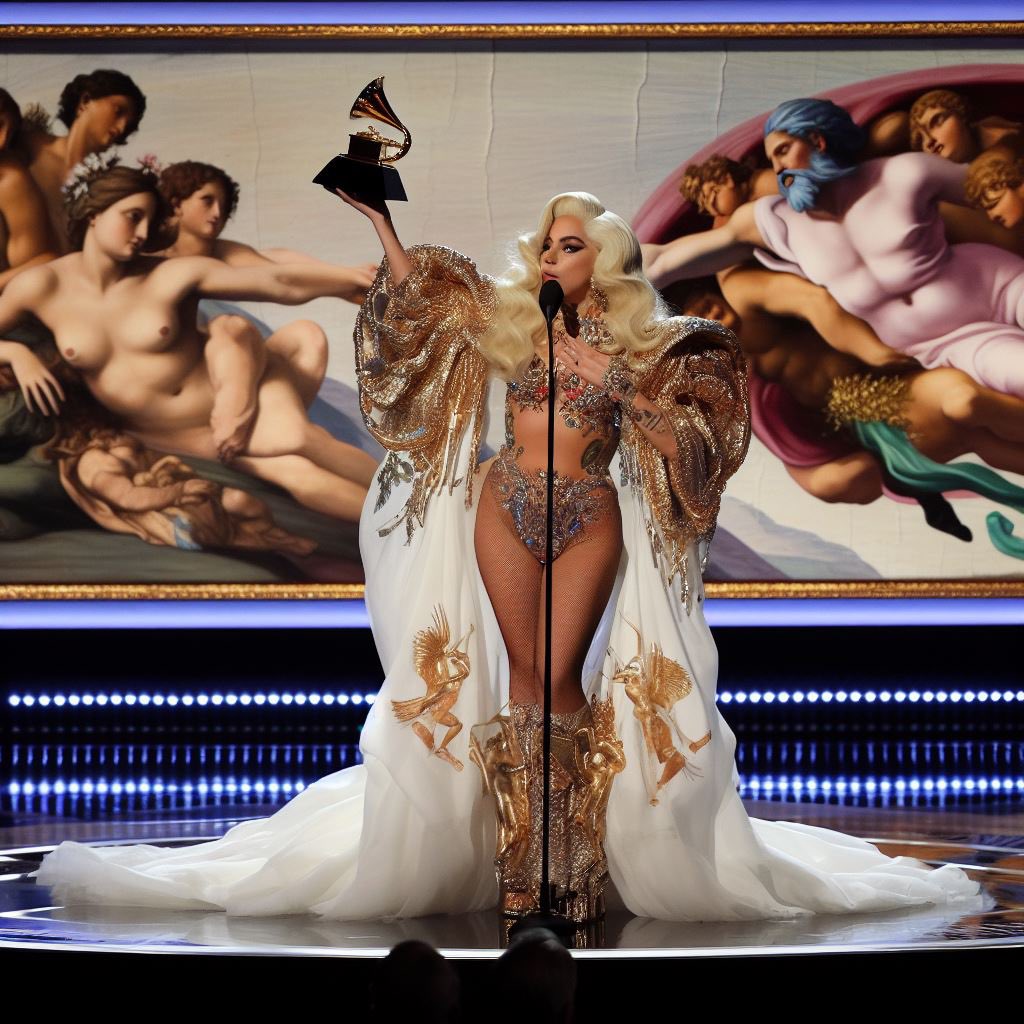 antpats2's tweet photo. Lady Gaga accepting the Grammy for Album Of The Year for ARTPOP (2014) https://t.co/2IG82LLQ1y