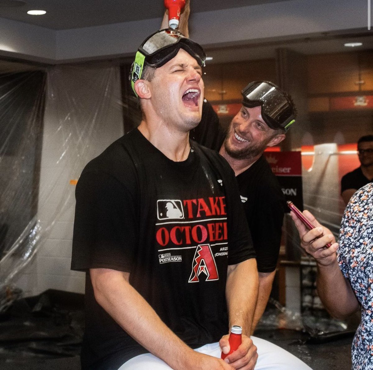 ItsPaulSewald's tweet photo. Pool Party Szn!!! @Dbacks #TakeOctober 💦🐍🍾 https://t.co/AJYKgu1vQ8