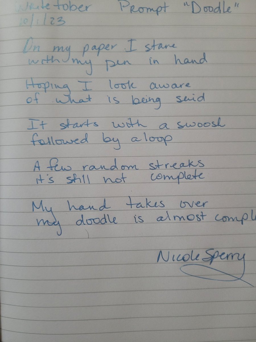 nksperry's tweet image. Day 1 of Teach Writetober! Writing prompt &quot;doodle&quot;

#teachwrite #timetowrite #teachwritetober #teachers #educators #writers #writingcommunity #writingchallenge #writeeveryday #writetoplay #writewithus #justwrite #teachwriteacademy #writinggames #gamenight