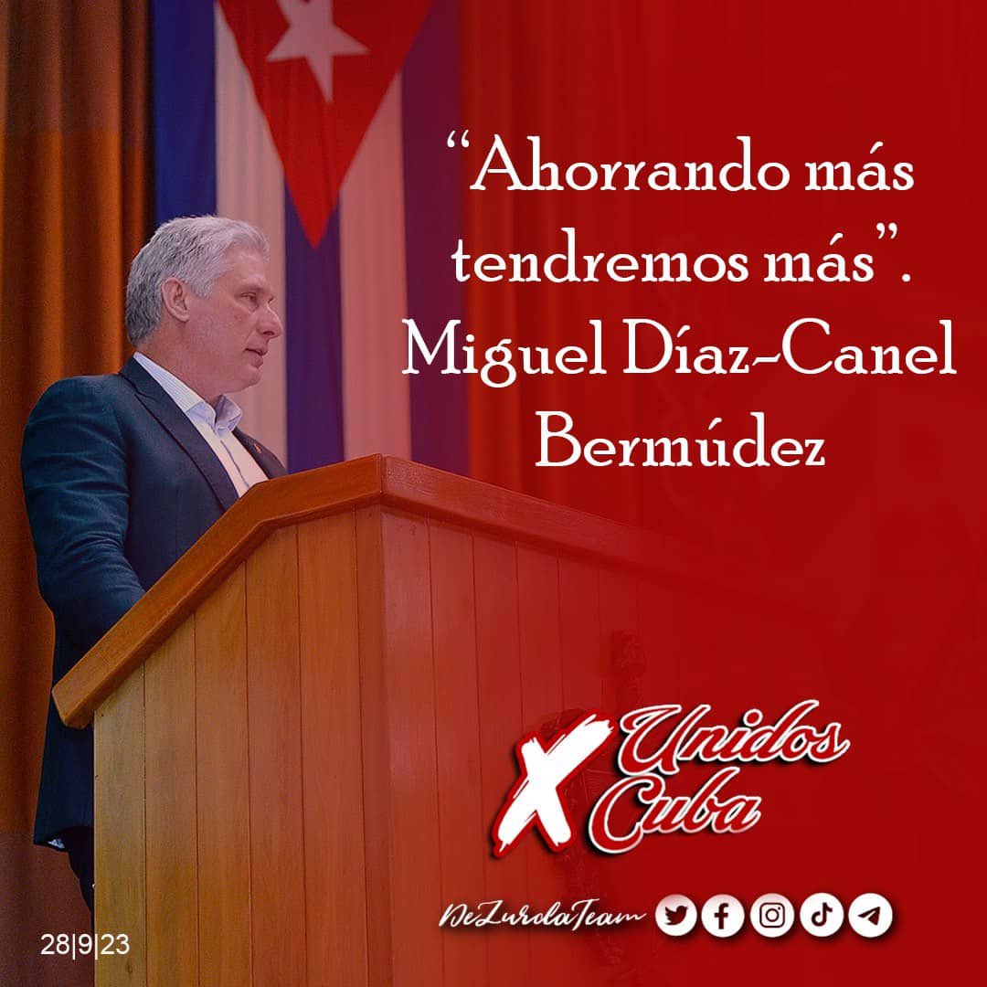 MaritsabelMir's tweet photo. @DiazCanelB “Ahorrando más tendremos más ” 
#UnidosPorCuba 
#LatirXUnEneroDeVictorias @IzquierdoAlons1 @Ferrerctc @JHGcasanova @UlisesGuilarte https://t.co/YacgIF2KDa