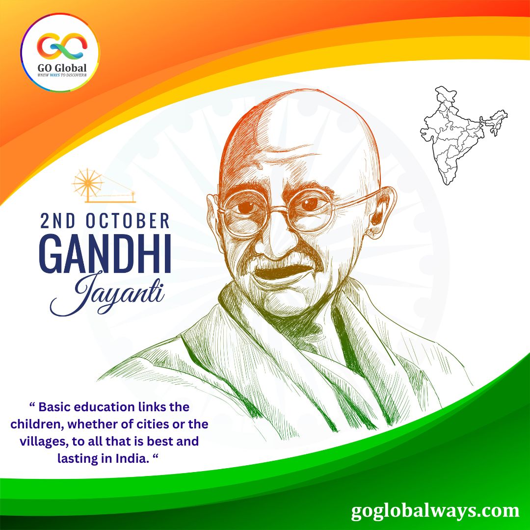 Happy Gandhi Jayanti! 🇮🇳✨ 

#GandhiJayanti #MahatmaGandhi #Peace #Truth #Nonviolence #Inspiration #Justice #Compassion #GandhiLegacy #GoGlobalWays #codingforkids #Onlinecodinhforkids #india