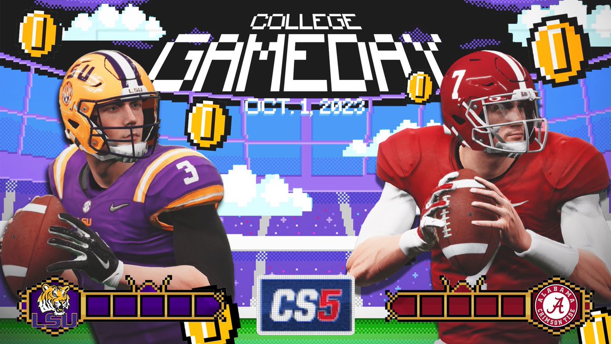 RFL_Sim_League's tweet image. Huge Game tonight! #2 LSU vs #10 Alabama in less than an hour live with commentary! A win by Alabama could impact a lot when it comes to playoff implications for a lot of teams &amp;amp; a win by LSU will nearly stamp a Top 4 playoff spot. Who Ya Got? 

#RFL #CollegeSeries #CS5 #Week10