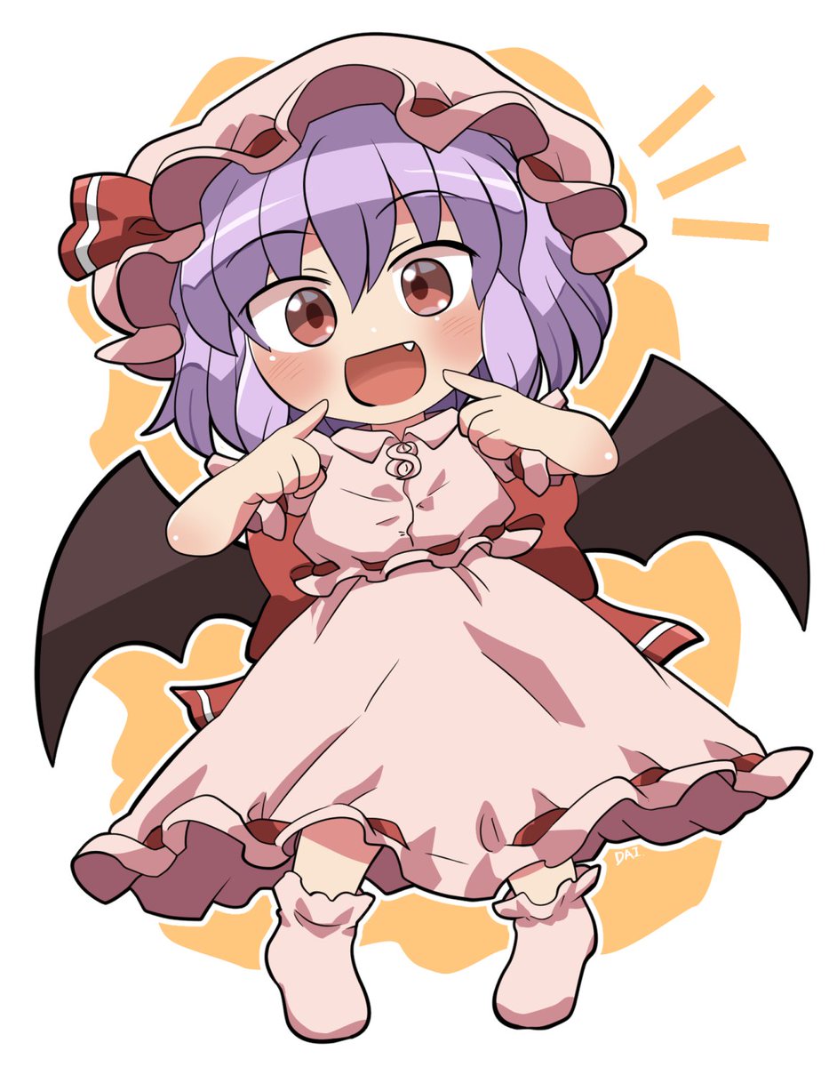 レミリア・スカーレット 「おぜうさまアピールタイム #おは東方」|六合ダイスケ@春例大祭う12bのイラスト