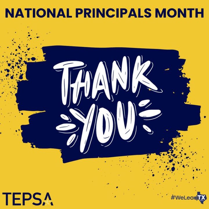 October is #NationalPrincipalMonth. High quality principals are essential for the success of our scholars! Our amazing <a href="/IrvingISD/">Irving ISD</a> principals are leaders and learners, working hard to more our schools forward! Thank you for all you do! #ThankAPrincipal