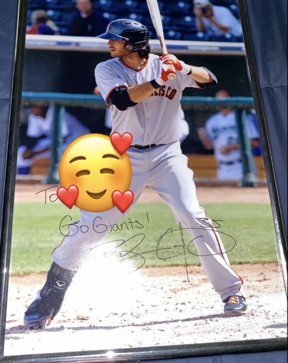 Forbrandonbelt's tweet photo. Thank you so much @bcraw35 &amp; @JalynneC35 ! This has been hanging in my room since 2014 and will continue to do so! #bcraw #ForeverGiant 🧡⚾️🤩 https://t.co/LL1rTZKNFc
