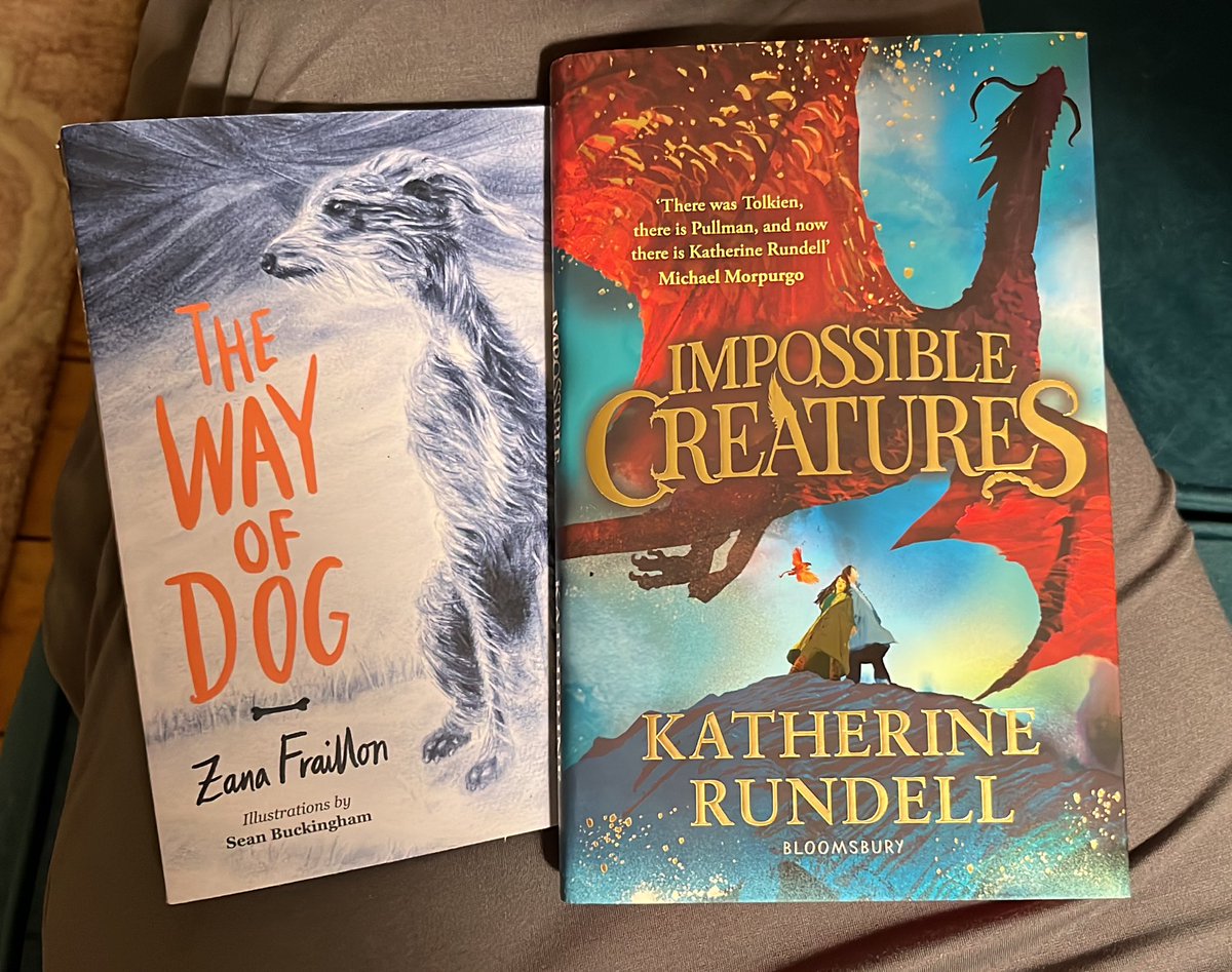 It’s been a #readingforpleasure kind of weekend with inspiring words from @MrEagletonIan at the @OpenUni_RfP   CPD then these two heart-stoppingly beautiful and lyrical reads that both had me weeping @ZanaFraillon and Katherine Rundell’s latest @BloomsburyBooks - both amazing