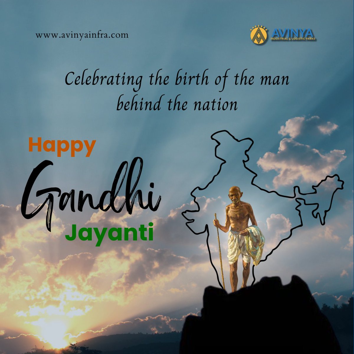 Avinyainfra's tweet photo. Gandhi Jayanti serves as a reminder that even in the midst of adversity, one person's dedication to truth and nonviolence can transform nations.

#gandhi #gandhijayanti #avinya #avinyailp #warehousing #logistics #logisticparks #industrialparks https://t.co/NpAa37s2tU