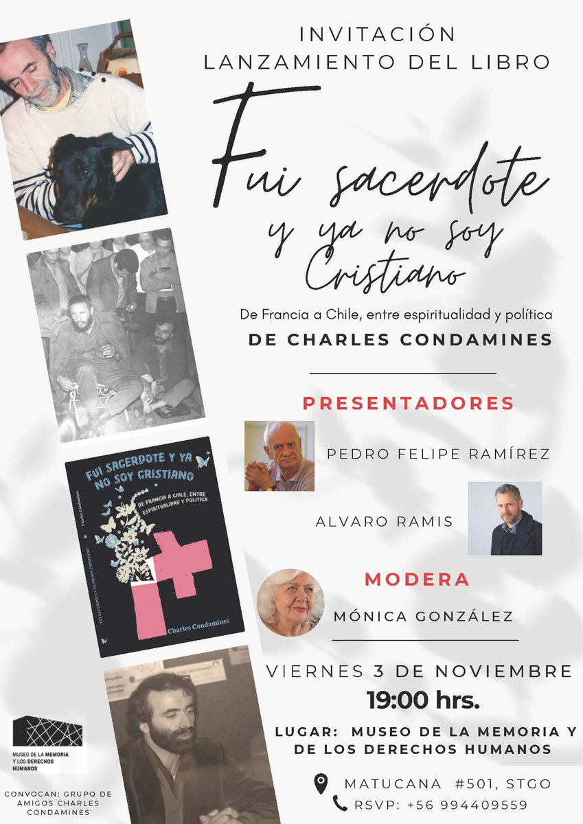 CompagnonO's tweet photo. 🔥Santiago de Chile, Museo de la Memoria y de los Derechos Humanos, 3 de noviembre, 19h 🔥Homenaje a la figura militante de Charles Contamines, cristiano y marxista
@MuseoMemoriaCL
#Chile #golpe50años #MMDH https://t.co/yOvpE7Pkz4