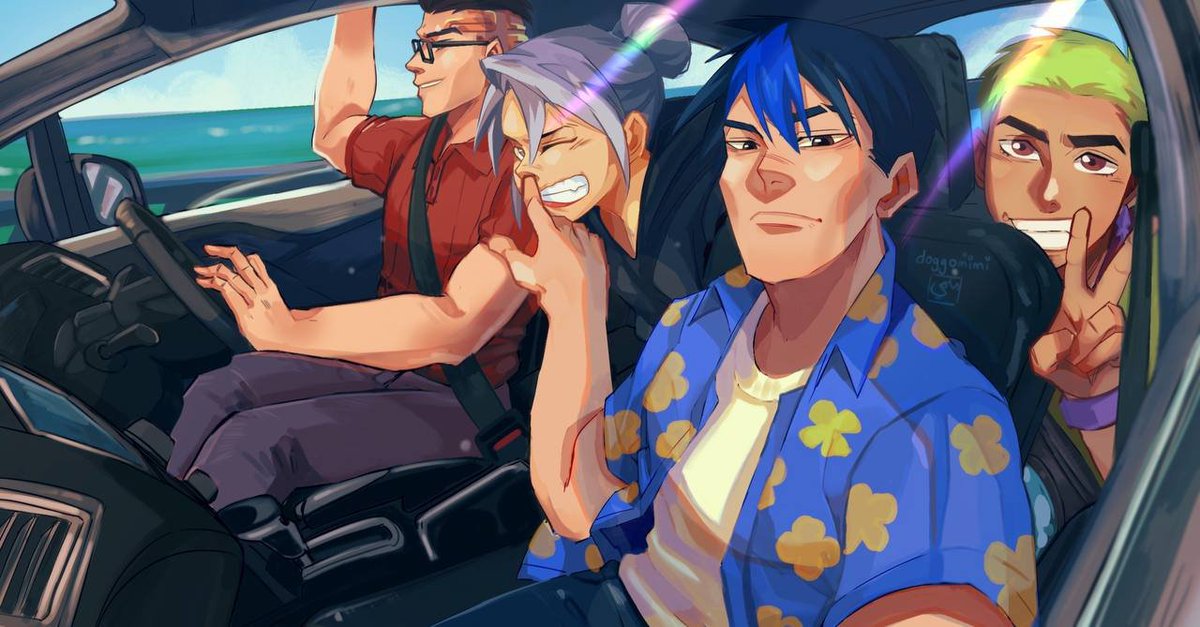 ValorantUpdated's tweet photo. The Squad going on a road trip ⛱️

🎨 @doggomimi | #VALORANT https://t.co/Shoeaibhc7