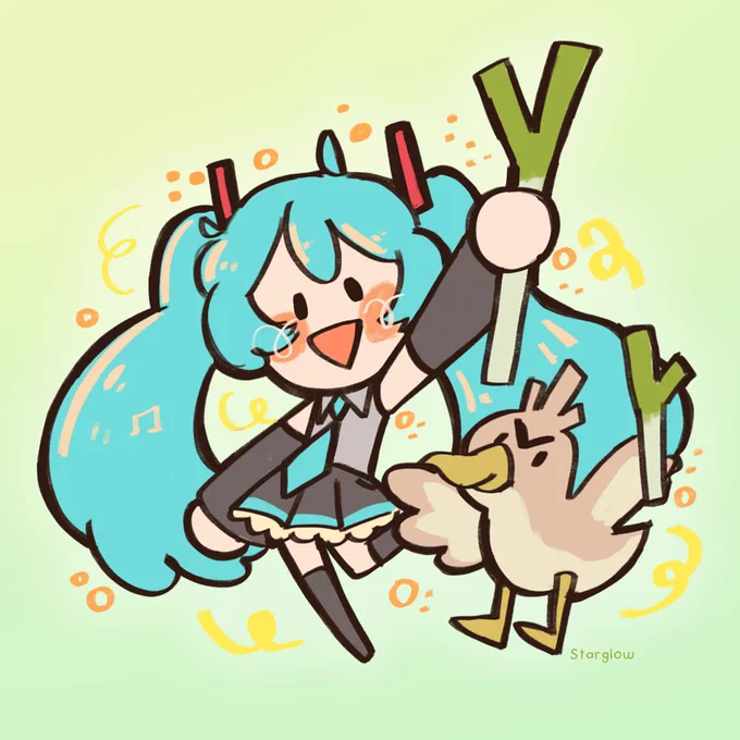 Miku & Farfetch'd #pokemon #vocaloid