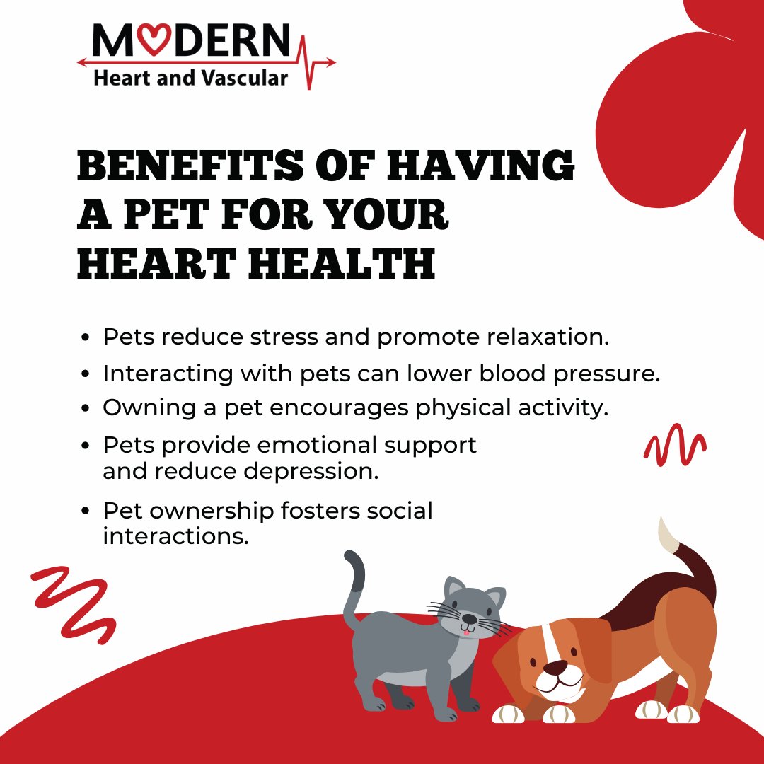 Having a pet isn't just fun, it's also good for your heart. From daily walks to unconditional love, pets boost our cardiovascular well-being. How has your pet improved your heart health? Share your stories! #HeartHealth #PetTherapy #WellnessWithPets