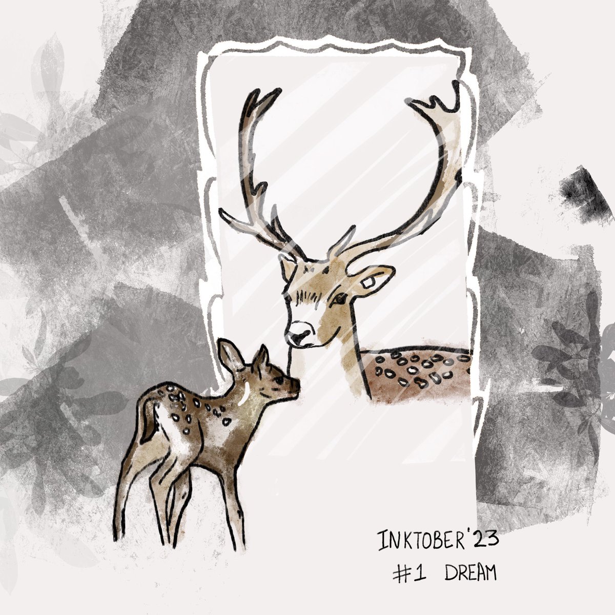 duttteriki's tweet photo. Kicking of #inktober with the word ‘Dream’ for Day 1.
Trying it for the 1st time. Super excited! #inktober2023 #deer #bambi #phoenixpark #Dublin https://t.co/EW4AmjwmR2