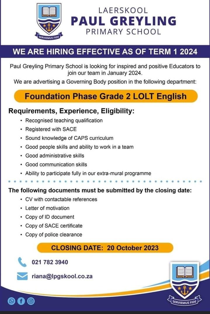 Ghost8Diva's tweet photo. π¨πTeaching Vacancies π¨π
#Letsapply π https://t.co/fJ0v0UHqXN