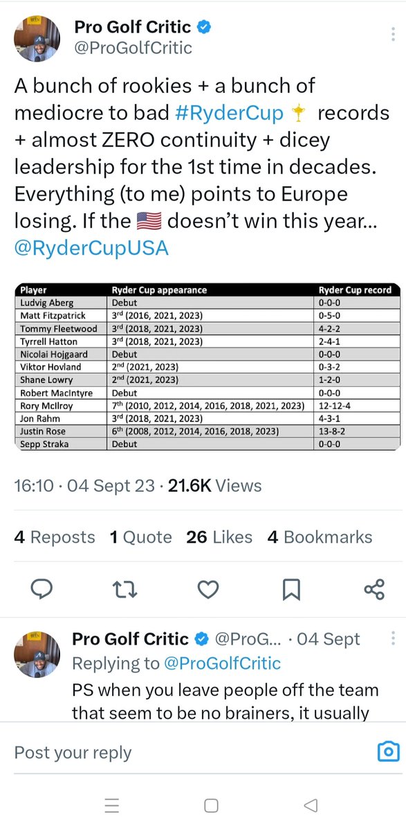 sampollard26's tweet photo. @ProGolfCritic I guess we all do 🤷🏼‍♂️ https://t.co/I6iVAkOzVg