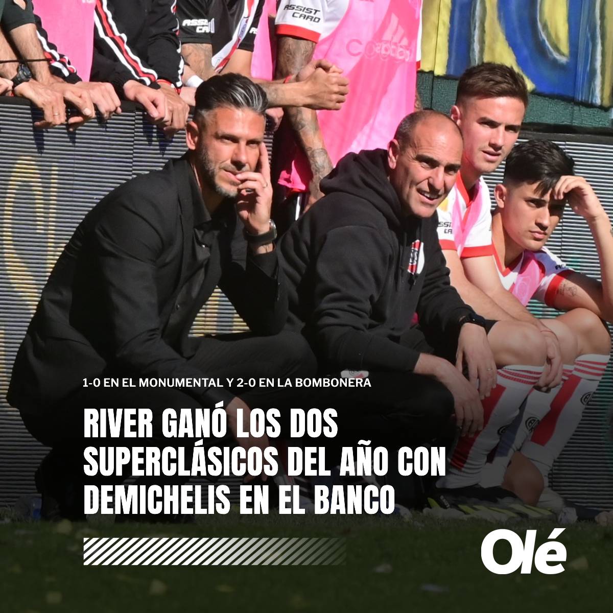 LOS DOS SUPERCLÁSICOS DEL AÑO FUERON PARA EL RIVER DE DEMICHELIS🔴⚪️
