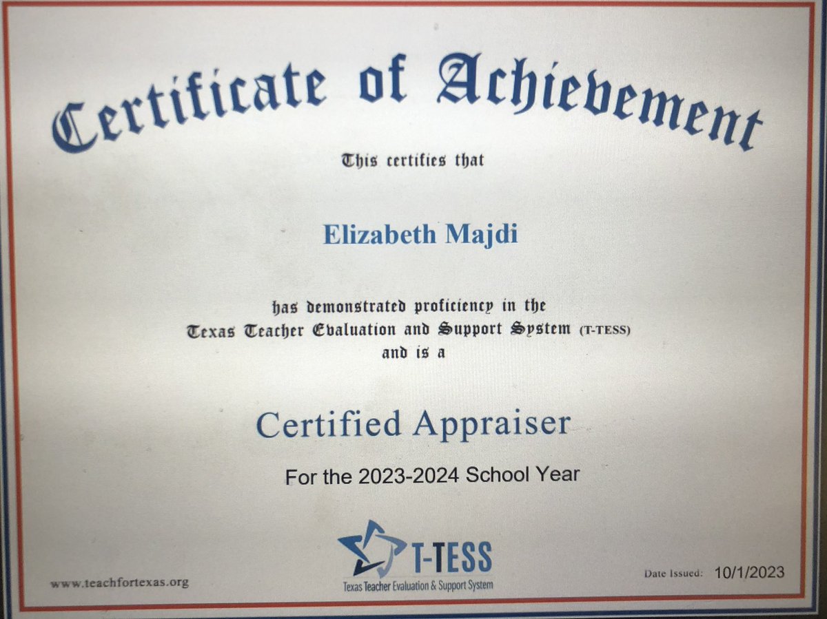 I got to spend my weekend in T-TESS appraiser certification training! #TrustTheProcess #HisdTTESS @R4Leaders