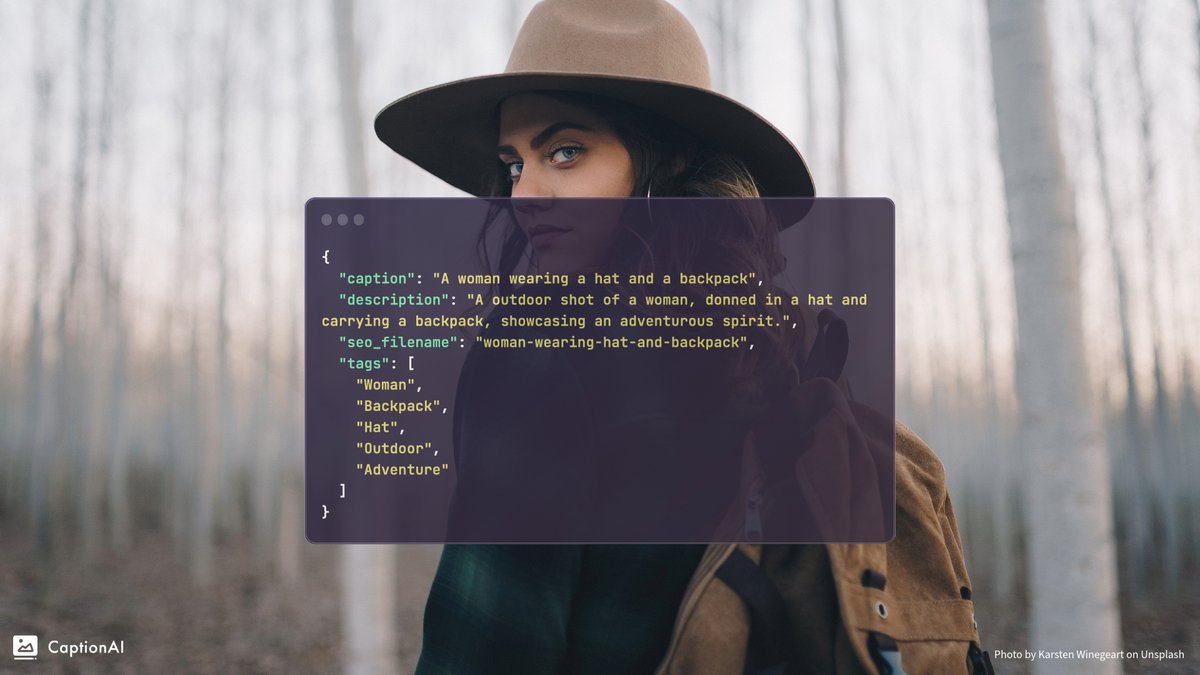 CaptionAI_'s tweet photo. 📸 Exciting News! 🚀 #CaptionAI is now LIVE! 🎉

Your go-to SaaS for effortlessly generating image metadata! 🤩

Our #API turns images into captivating caption, clear description, and relevant tags. 📝🔍

Try it now for free at https://t.co/IOHtFCRA3s https://t.co/pune1E92jW