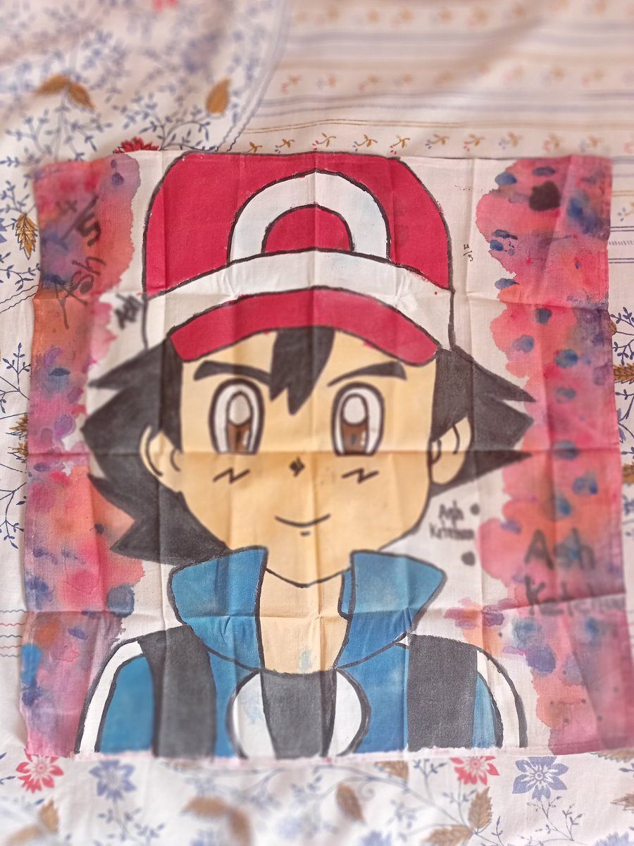 KristopherFerg7's tweet image. Ash Ketchum from Pokémon XYZ ( on a handkerchief).🚀 #ポケカ #ゲーム #JCCPLive #LetsPokemonUNITE #FelizViernesATodos  
Original: TaharatSadak