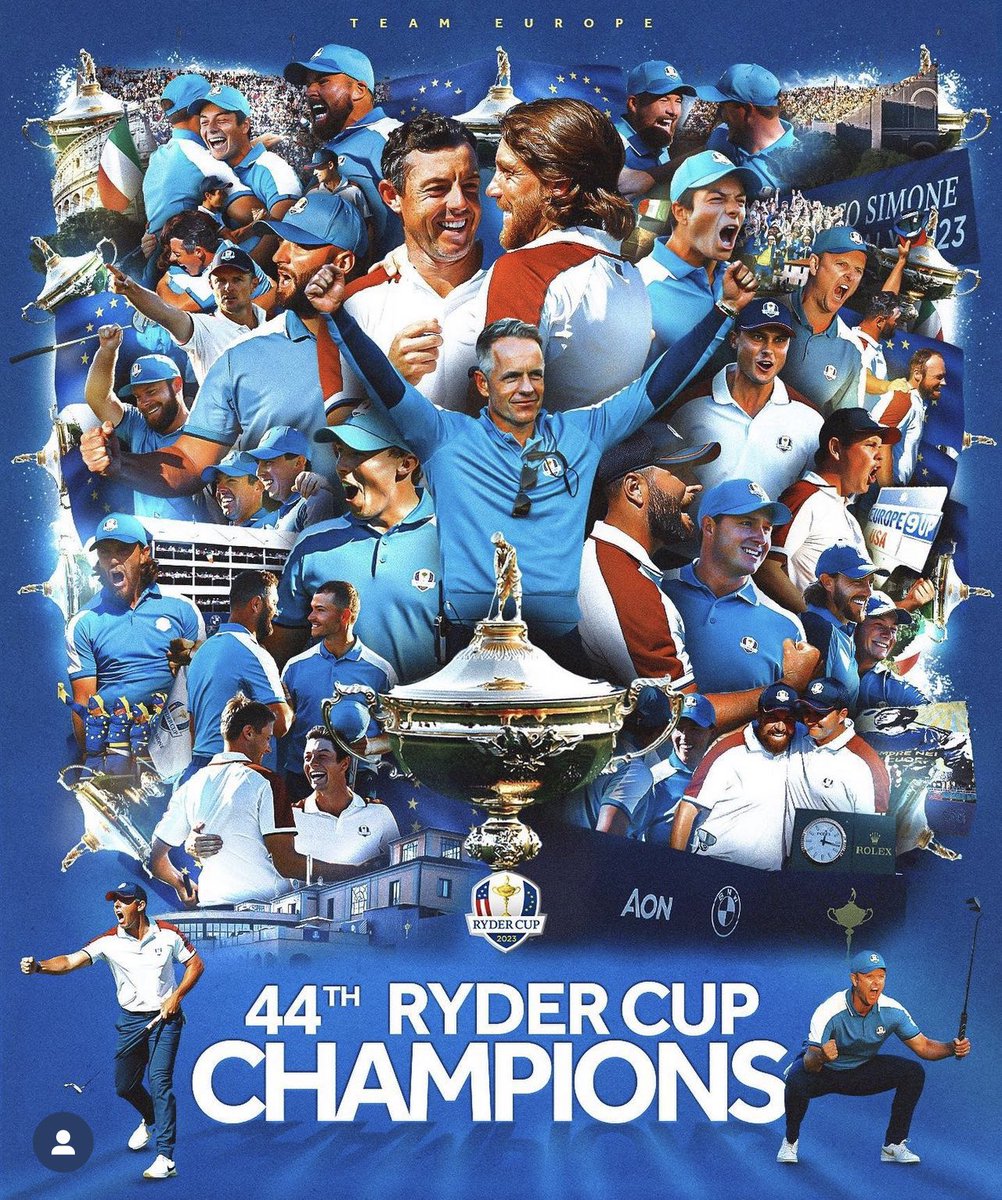 Brilliantly done. Luke and his team have been magnificent.  All started with that change to foursomes the first morning. So happy for them all but especially the lads who were with me in Whistling Straits. 
<a href="/RyderCupEurope/">Ryder Cup Europe</a> <a href="/DPWorldTour/">DP World Tour</a>