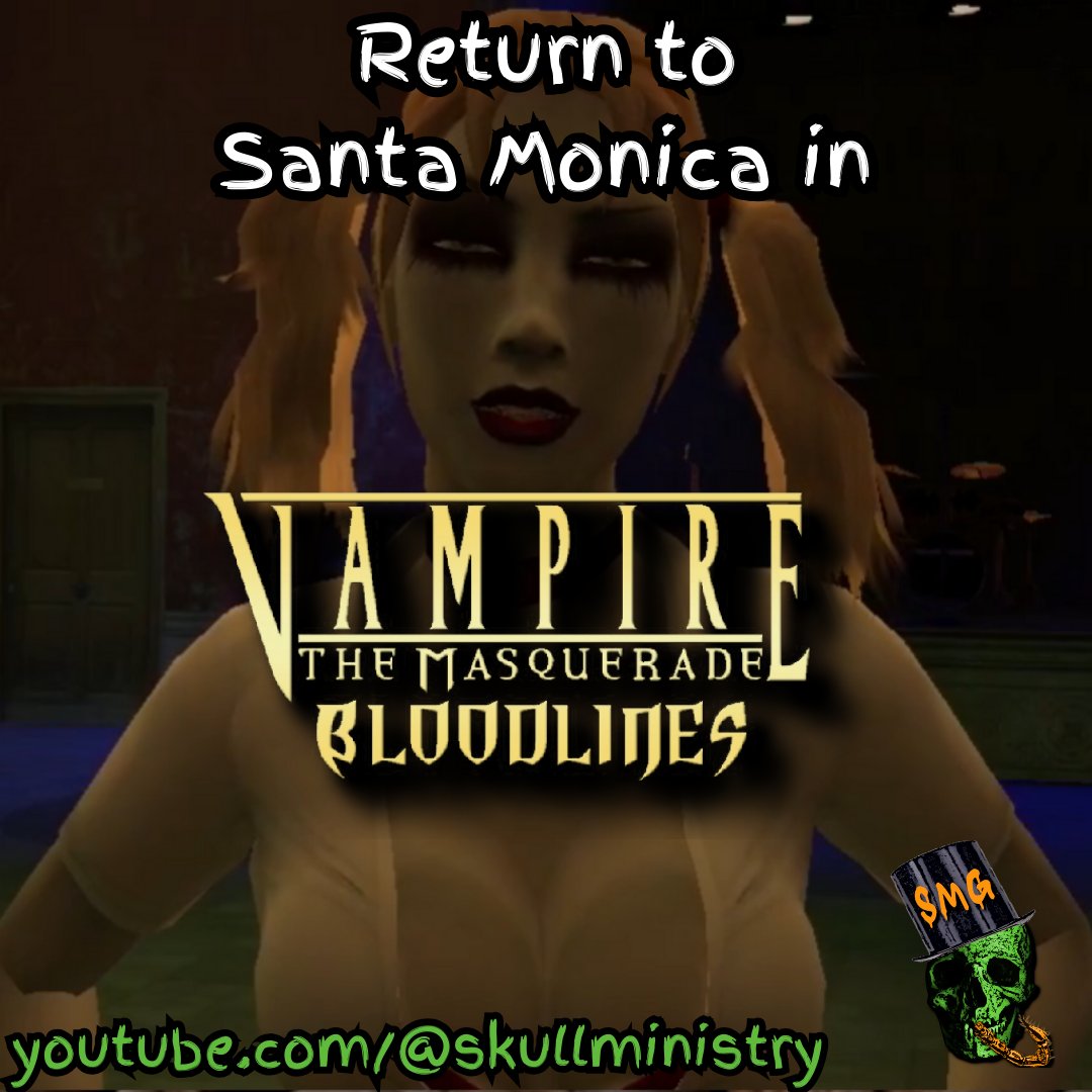 SkullMinistry's tweet photo. ‘Return to Santa Monica in Vampire the Masquerade Bloodlines’ watch now on the Skull Ministry Gaming channel: https://t.co/EEYoRyQJzK 

#VampireTheMasqueradeBloodlines #VampireTheMasquerade #VampireBloodlines #Bloodlines #VTMB #VTM https://t.co/CKN92yViut