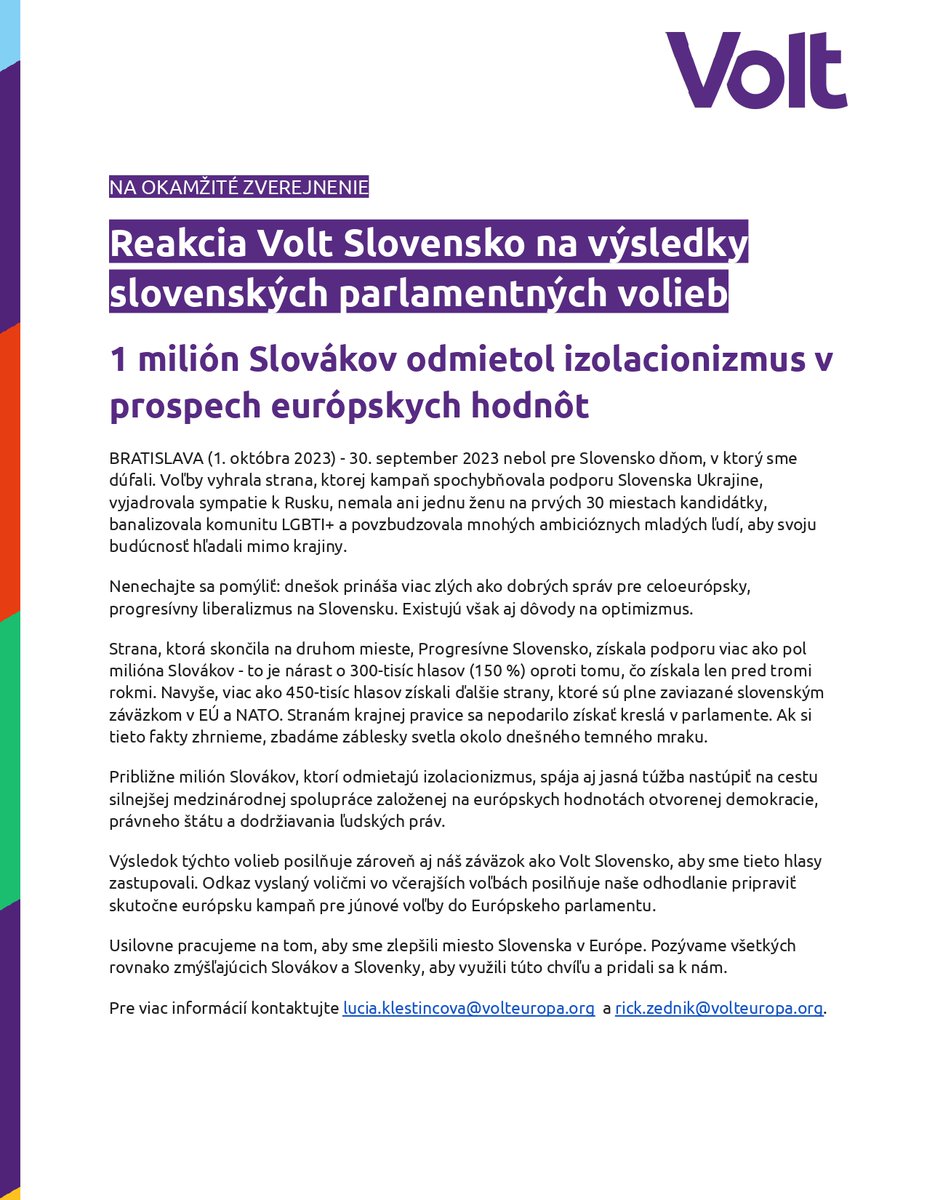 Volt Slovensko tweet media