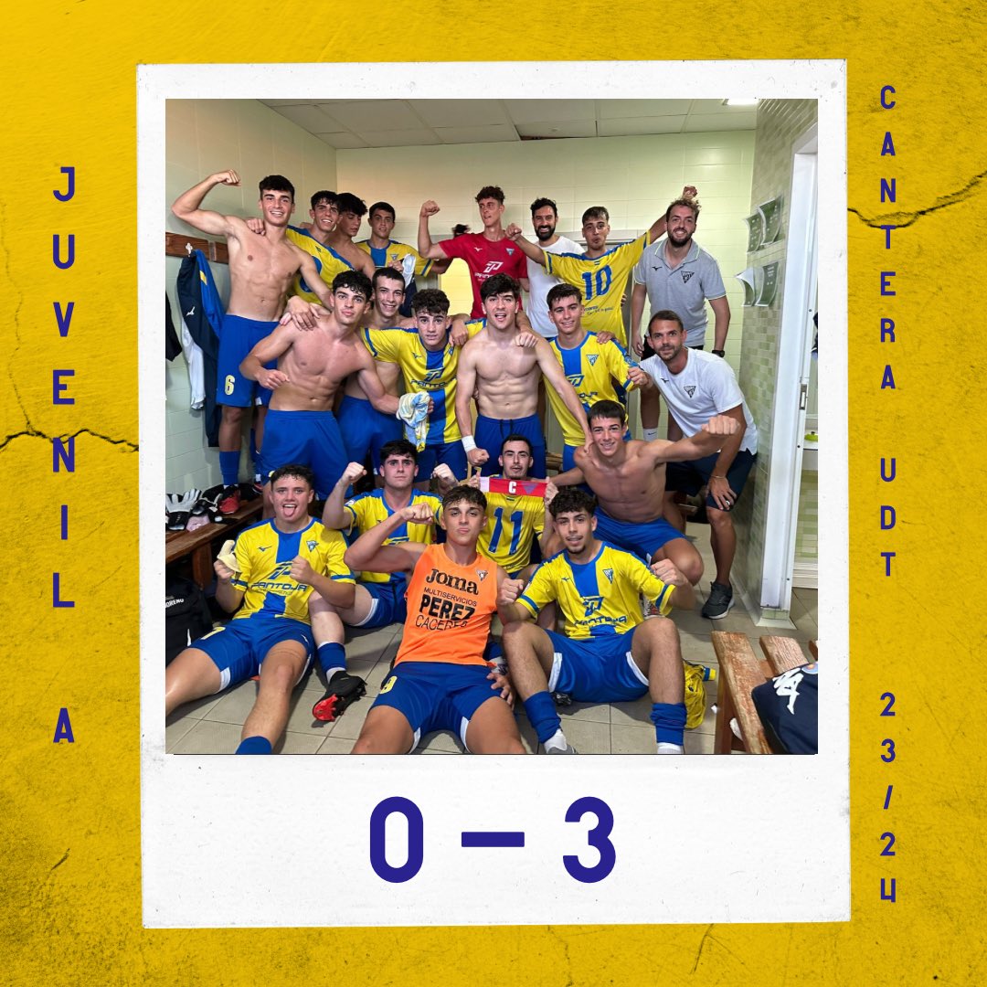 cantera_udt's tweet photo. 📸 𝐉𝐔𝐕𝐄𝐍𝐈𝐋 𝐀

Tras varias jornada y mucho trabajo llegó la primera victoria del primer equipo juvenil. Victoria del juvenil de Adri Guareño 0-3 💛💙
¡Enhorabuena equipo!👏🏼

#CanteraUDT https://t.co/YINhj8mcnL
