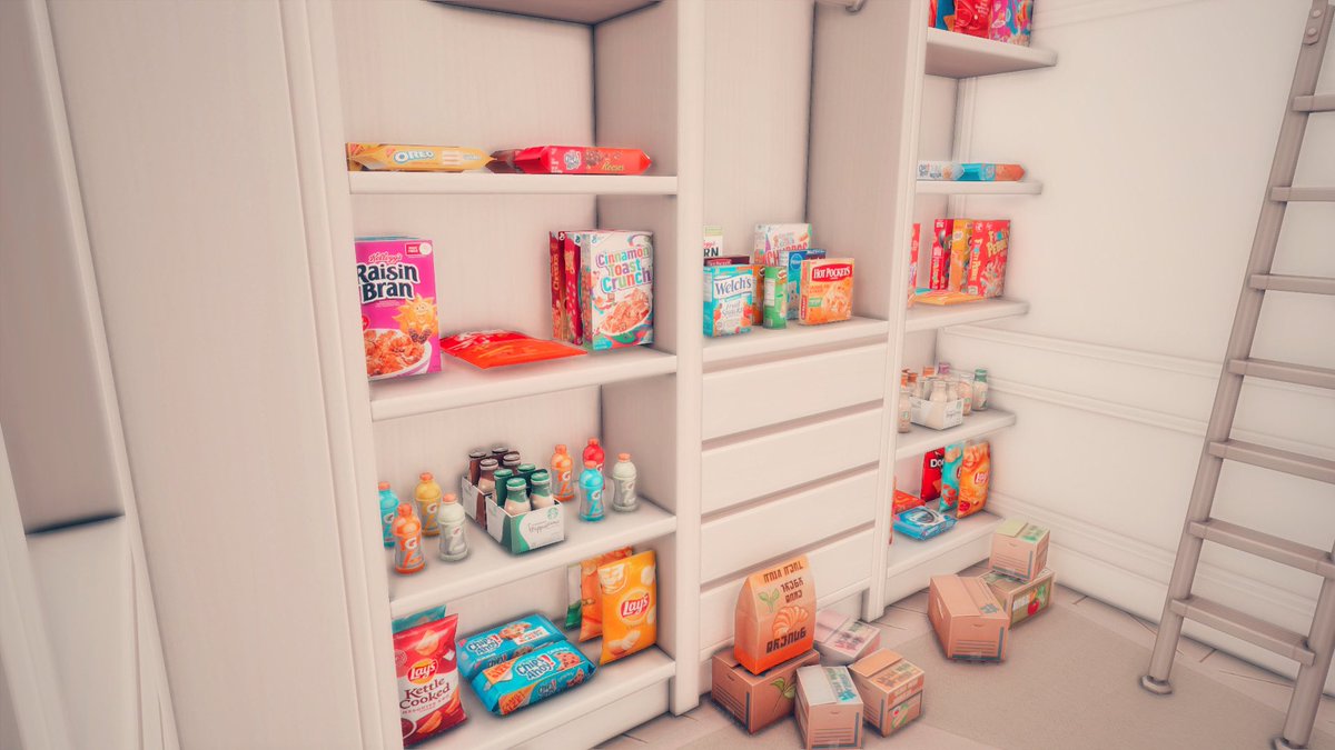xxtinkerbell's tweet photo. I literally have never made a pantry for my sims home before 🤣🍽️ and i love it because its all functional! https://t.co/eMx5KH2yqX