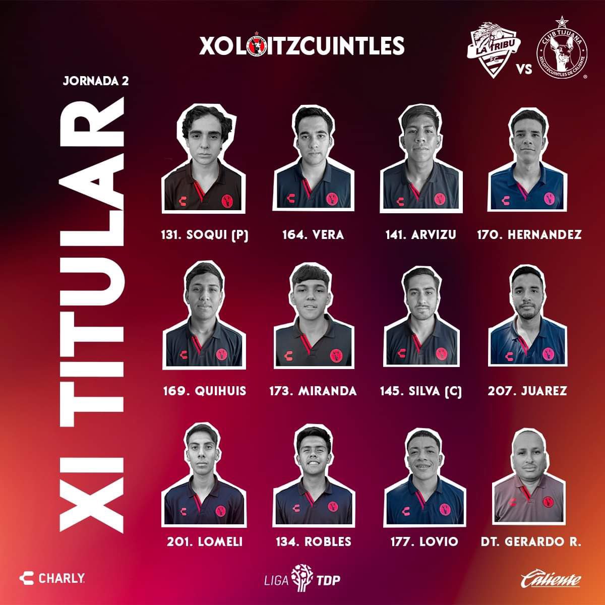 Xolos_Hmo's tweet photo. Alineación Xoloitzcuintle ❌. https://t.co/FbfCSMvdOU
