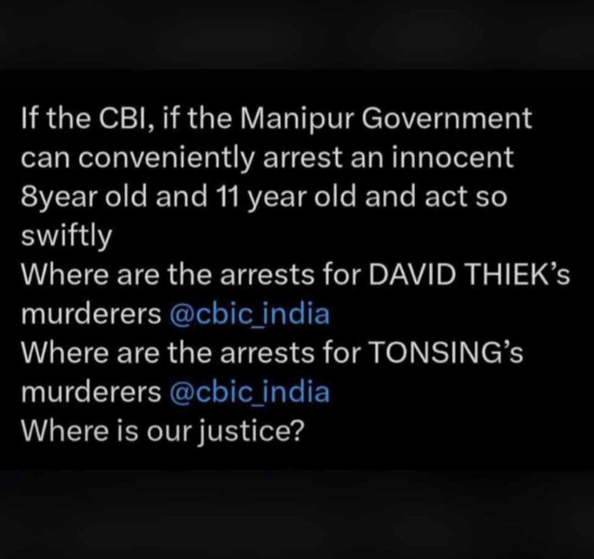official_haokip's tweet photo. You think we have priviledge?Check Yourself, The whole Country demanded for their arrest  But they weren’t arrested however Meiteis demanded in Imphal and  boomed arrested 
Majority priviledge is through the roof  

#ThisIsKuki_ZoStory
#MeiteiAtrocities
#MeiteiWarCrimes https://t.co/SlBhTCkKC2
