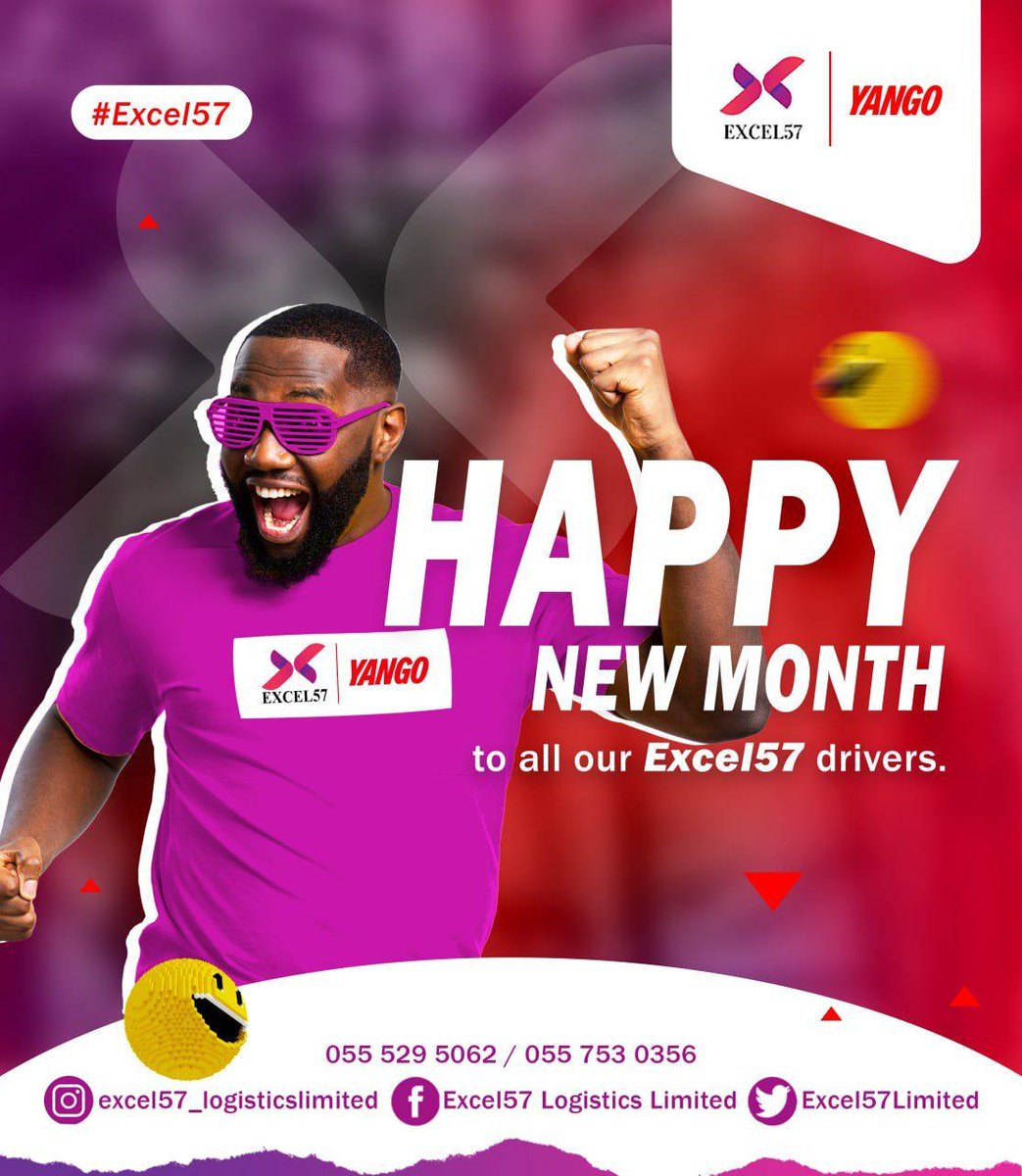 Excel57Limited's tweet photo. Happy New Month to all our Excel/Yango drivers! Wishing you success in this month of October 💜❤
.
.
.
#yangocomfort #yango #transport #travel #yangoghana #ghana #yangolife #gh #style #fitness #transportation #everything_transport https://t.co/mwrPf2BHj2