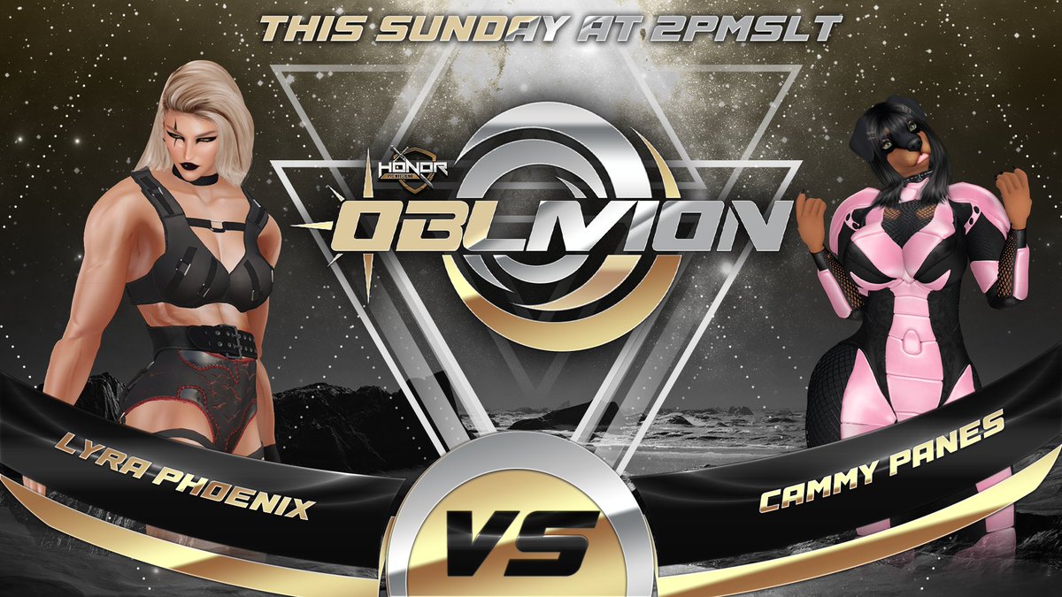 HonorPro_SL's tweet photo. HPW is LIVE in just 30 MINUTES with Sunday #OBLIVION!
We kick things off at the top of the hour, pre-show will be starting soon so log in and hit the link before you miss the show!
We have CAMMY PANES taking on LYRA PHEONIX for our MAIN EVENT!
https://t.co/2nUkea8lly https://t.co/tk5N8baAlJ