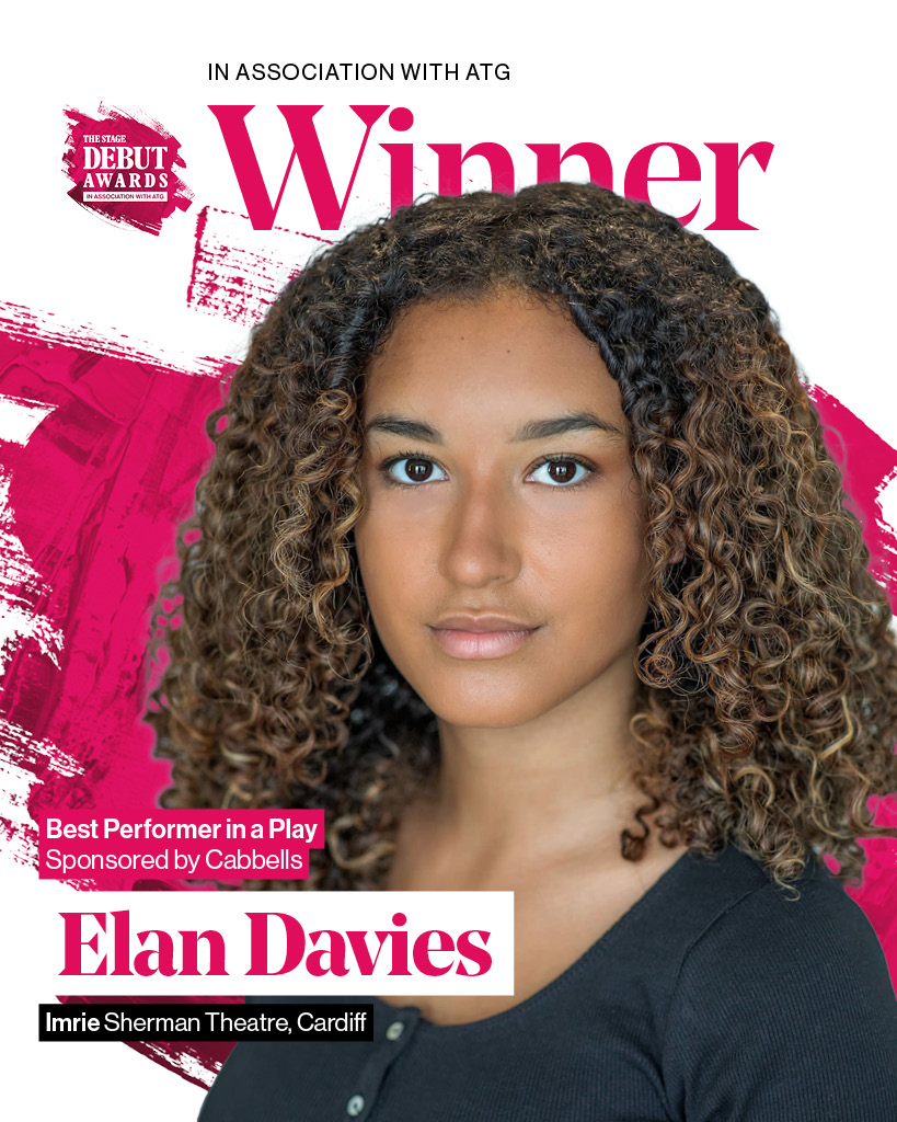 🏆 We're delighted to announce that the second winner of the Best Performer in a Play category at The Stage #DebutAwards is Elan Davies for Imrie <a href="/ShermanTheatre/">Sherman Theatre / Theatr y Sherman</a>, <a href="/CwmniFranWen/">Frân Wen</a>!

Congratulations, Elan!

This award is sponsored by @Cabbells1