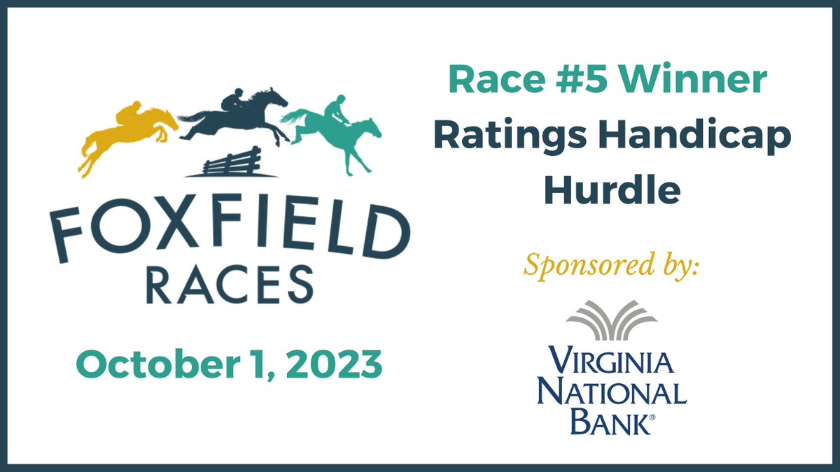 Race 5: Ratings Handicap Hurdle sponsored by <a href="/VANationalBank/">Virginia National Bank</a>  | #8 Arrowheart [L], Owner: Charles C. Fenwick Jr. , Trainer: Leslie F. Young, Jockey: Freddie Procter.

*Official <a href="/JumpingwithNSA/">NSA</a>  results will be announced later this week.