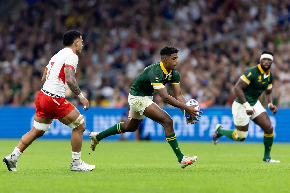 Springboks's tweet photo. Moodie time 💥
#StrongerTogether #Springboks #RWC2023 #RSAvTON https://t.co/xk7b34SNBw