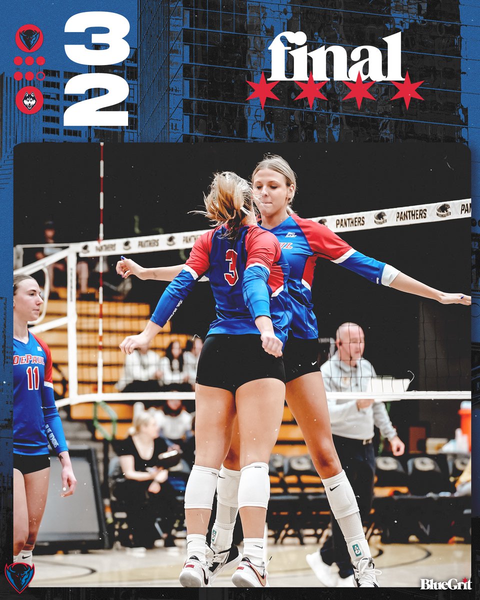 DePaulVball's tweet photo. DEPAUL WINS!!

#BlueGrit 🔵😈 https://t.co/aT0lIGoslY