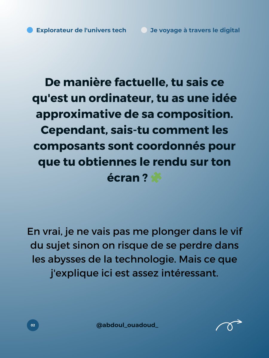 abdoul_ouadoud's tweet image. J’explore aujourd’hui dans les coulisses de l&apos;ordinateur ! 💡🖥️ De l&apos;alimentation à l&apos;affichage, découvre le ballet des composants qui rendent tout cela possible. 💬 #TechTalk #InsideTheMachine #ComputerBasics