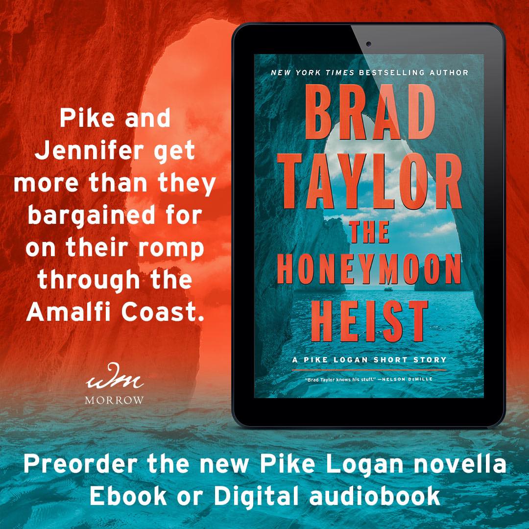 BradTaylorBooks's tweet photo. THE HONEYMOON HEIST, my latest novella, is out in 2 days!
https://t.co/44Hsrmqx1U
#specialops #fiction #pikelogan #bradtaylor #thriller #taskforce #positano #novella #shortstory #ebook #digitalaudiobook https://t.co/oVUsNG5rdU